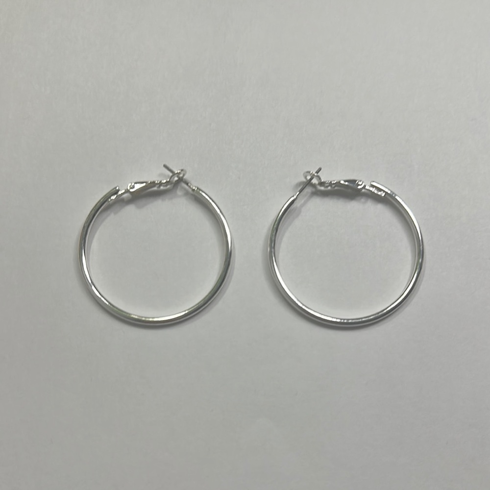 Elegant Silver Hoop Earrings
